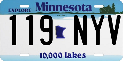 MN license plate 119NYV