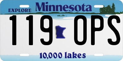 MN license plate 119OPS