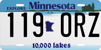 MN license plate 119ORZ