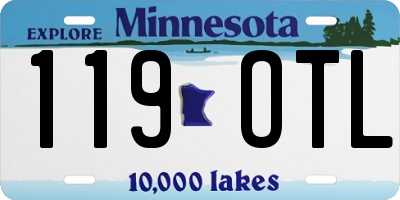 MN license plate 119OTL
