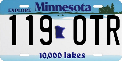 MN license plate 119OTR