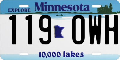 MN license plate 119OWH