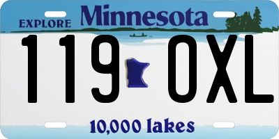 MN license plate 119OXL