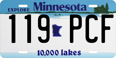 MN license plate 119PCF