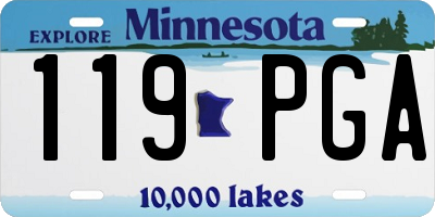 MN license plate 119PGA