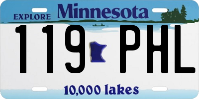 MN license plate 119PHL