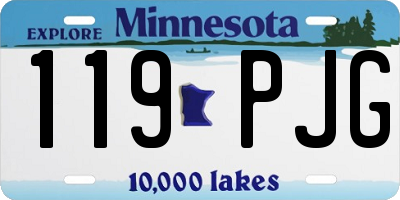 MN license plate 119PJG
