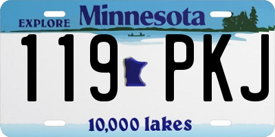 MN license plate 119PKJ