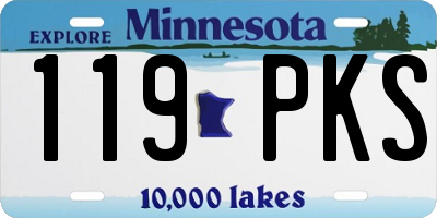 MN license plate 119PKS