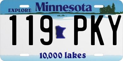 MN license plate 119PKY