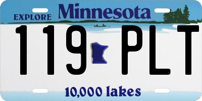 MN license plate 119PLT