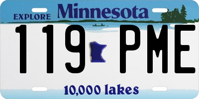 MN license plate 119PME