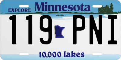 MN license plate 119PNI