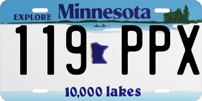 MN license plate 119PPX