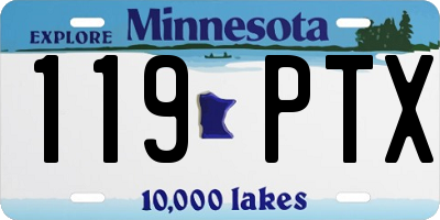 MN license plate 119PTX