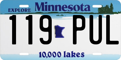 MN license plate 119PUL