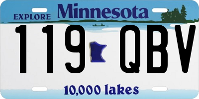 MN license plate 119QBV