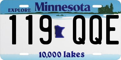 MN license plate 119QQE