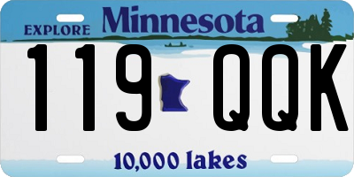 MN license plate 119QQK