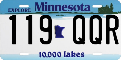 MN license plate 119QQR