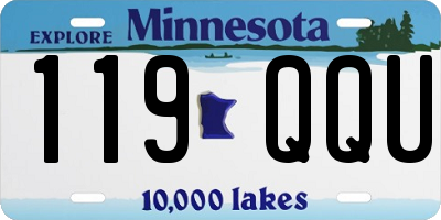 MN license plate 119QQU