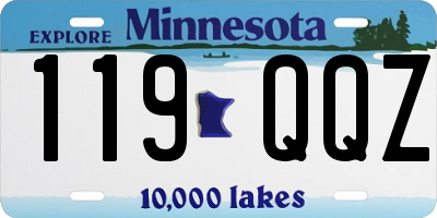 MN license plate 119QQZ