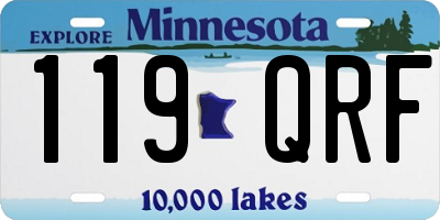 MN license plate 119QRF