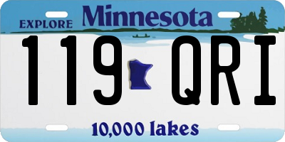 MN license plate 119QRI