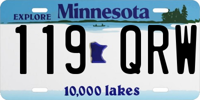 MN license plate 119QRW