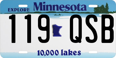 MN license plate 119QSB