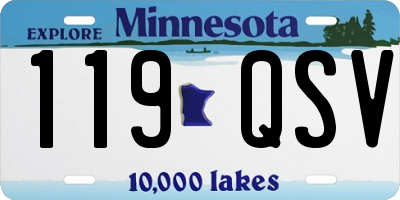 MN license plate 119QSV