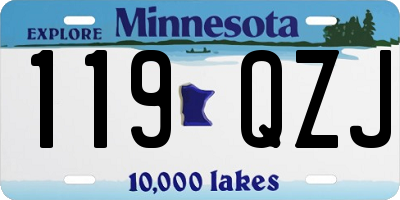 MN license plate 119QZJ