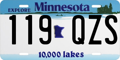 MN license plate 119QZS