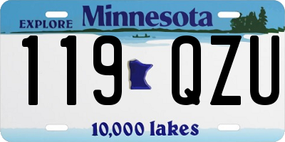 MN license plate 119QZU