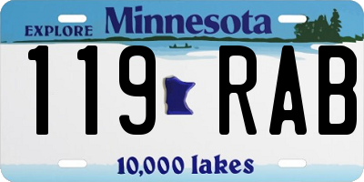 MN license plate 119RAB