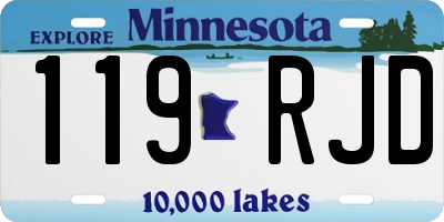 MN license plate 119RJD