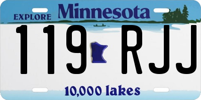 MN license plate 119RJJ