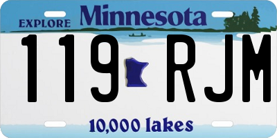MN license plate 119RJM