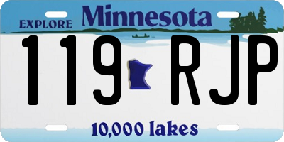 MN license plate 119RJP