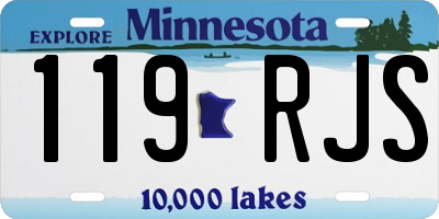 MN license plate 119RJS