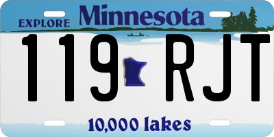 MN license plate 119RJT
