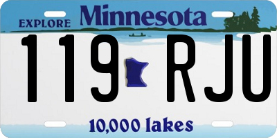 MN license plate 119RJU