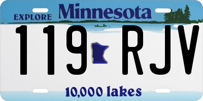 MN license plate 119RJV