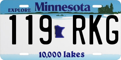 MN license plate 119RKG