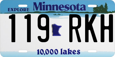 MN license plate 119RKH
