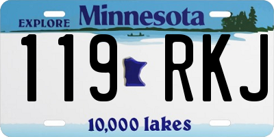 MN license plate 119RKJ