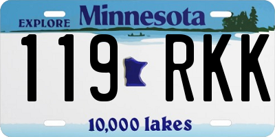 MN license plate 119RKK
