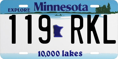 MN license plate 119RKL