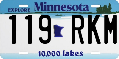 MN license plate 119RKM