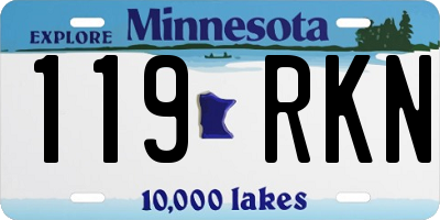 MN license plate 119RKN